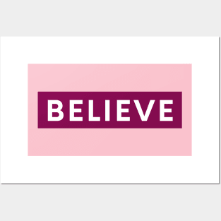 Believe Motivational Inspirational Design Posters and Art